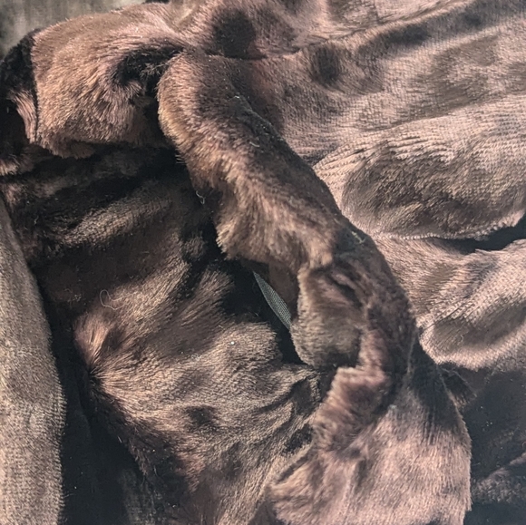 Valerie Stevens Rich Brown Faux Fur Jacket XL Bag 1 - Picture 4 of 11